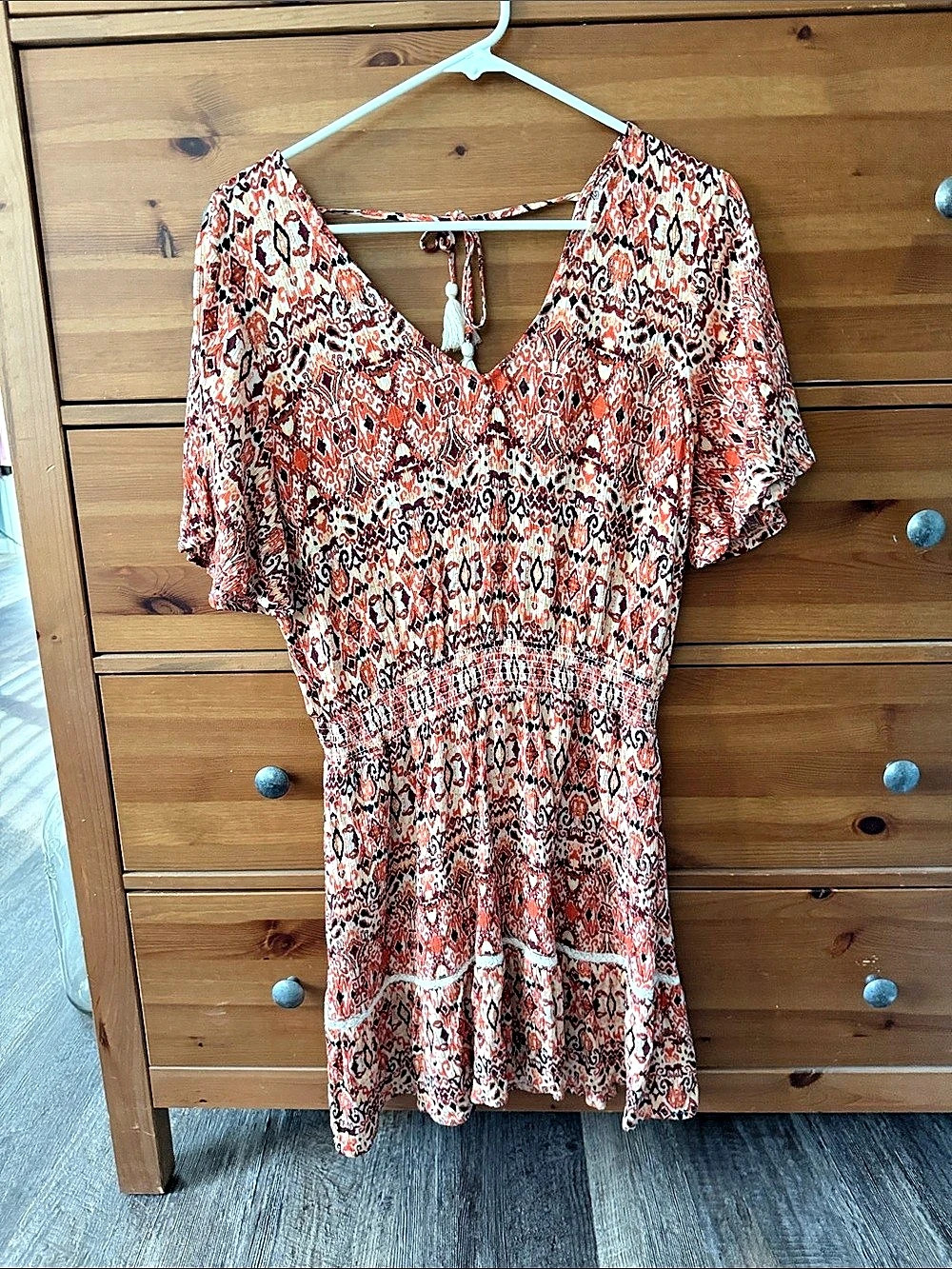 IDYLLWIND FUELED BY MIRANDA LAMBERT Dress in Coral & White Size Medium